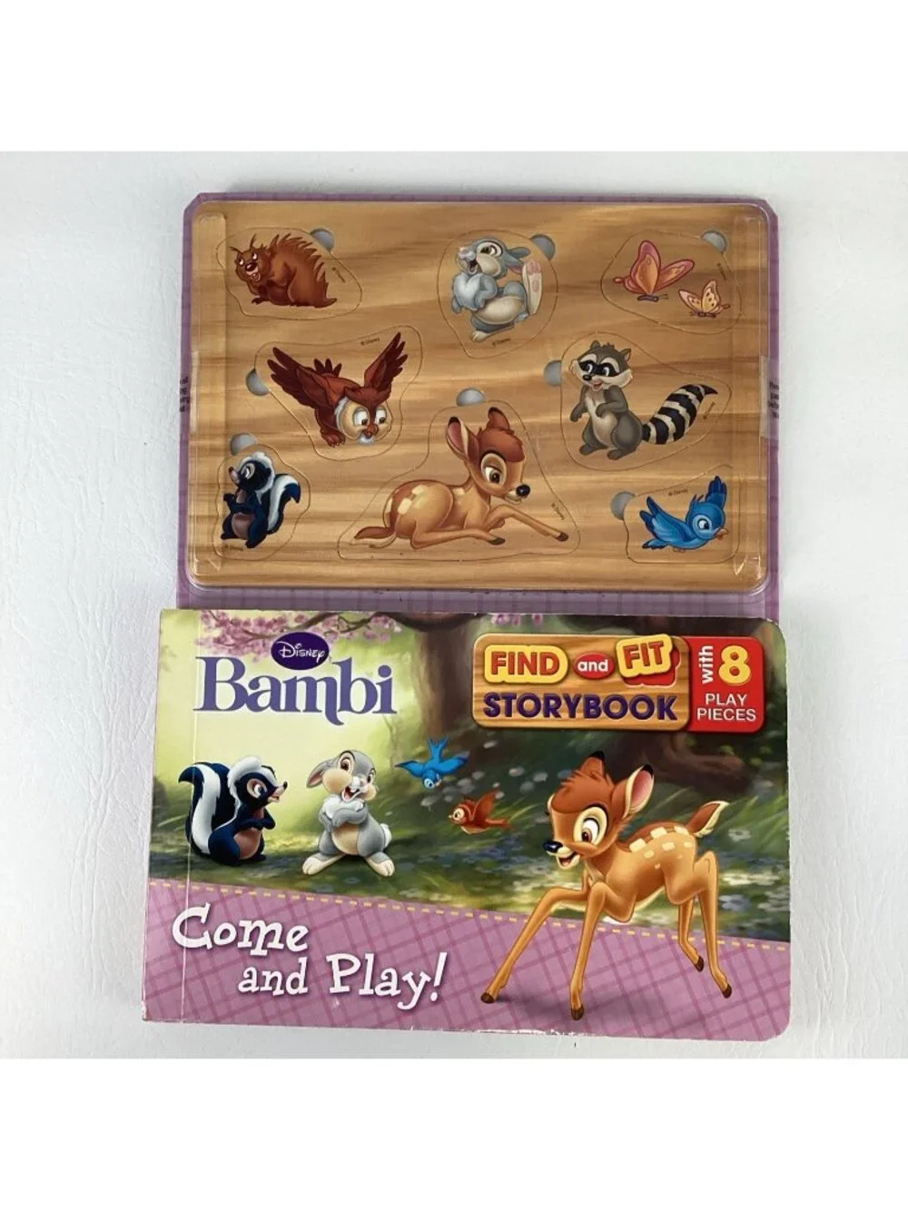 Disney Find and Fit Storybook Bambi Come and Play Book Sealed 2012 Thumper